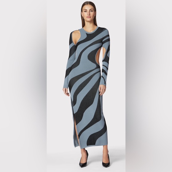 Herve Leger Dresses & Skirts - HERVE LEGER ABSTRACT JACQUARD GOWN size XS NWT